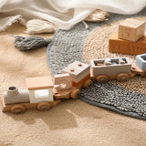 EcoTrain™ - Train en Bois Éducatif Montessori pour Enfants - Bébé Ange