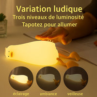 FluffyQuack™ – Veilleuse Canard LED Rechargeable Veilleuse enfant / Lampe de nuit Bébé Ange 