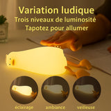FluffyQuack™ – Veilleuse Canard LED Rechargeable Veilleuse enfant / Lampe de nuit Bébé Ange 