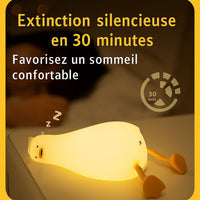 FluffyQuack™ – Veilleuse Canard LED Rechargeable Veilleuse enfant / Lampe de nuit Bébé Ange 