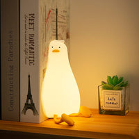 FluffyQuack™ – Veilleuse Canard LED Rechargeable Veilleuse enfant / Lampe de nuit Bébé Ange 