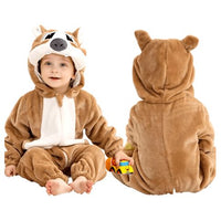 FluffyZoo - Barboteuse d'Hiver à Capuche pour Bébé