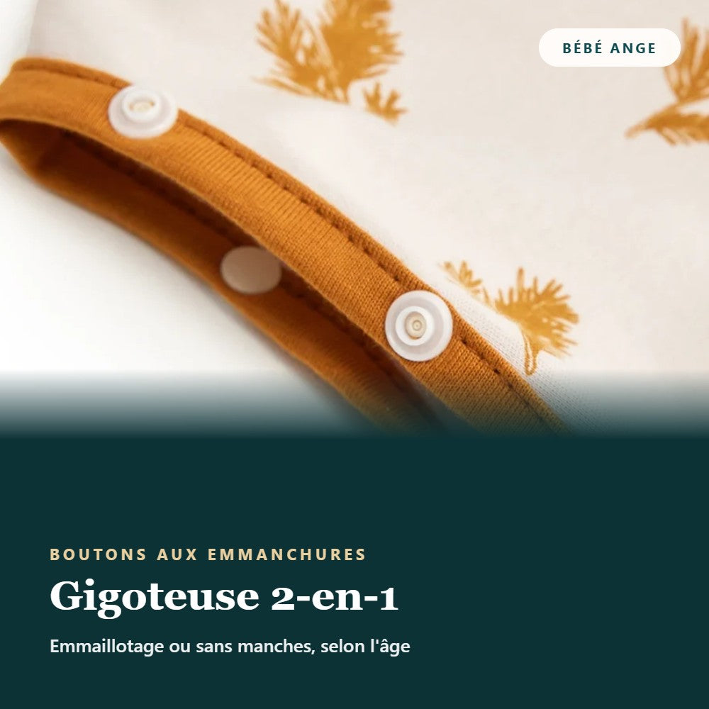 Gigoteuse d'été 2-en-1, boutons aux emmanchures - Bébé Ange