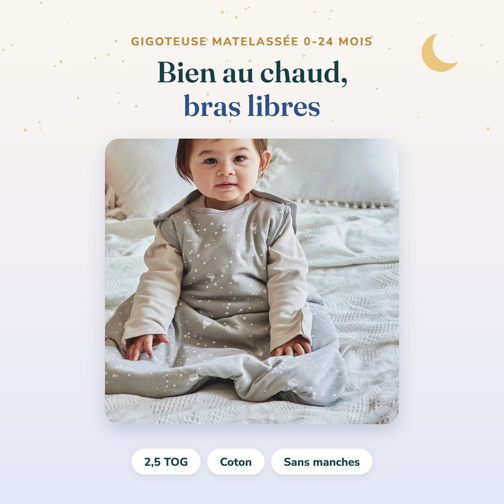 Gigoteuse matelassée 0-24 mois Bébé Ange, 2,5 TOG