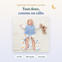 Gigoteuse mi-saison 3-24 mois Bébé Ange, effet doudou, 1,5 TOG