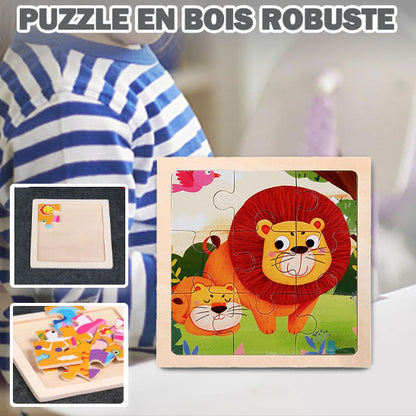 Puzzles en Bois Jouets Montessori Lot de 6 Puzzles