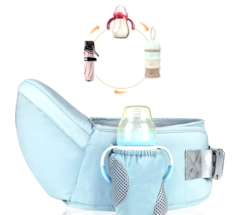 BabyHug Pro - Porte-Bébé Ergonomique avec Siège de Hanche et Coussin Confortable - Bébé Ange