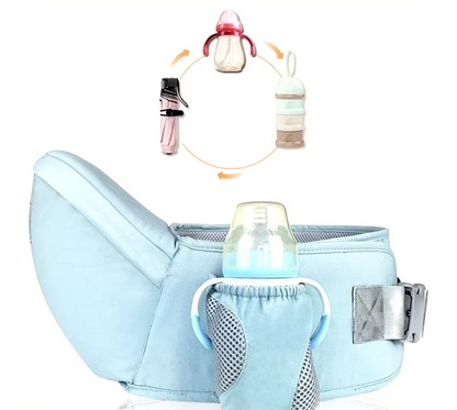 BabyHug Pro - Porte-Bébé Ergonomique avec Siège de Hanche et Coussin Confortable - Bébé Ange