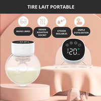 LactiFlow™ - Tire-Lait Électrique Portatif et Mains Libres avec Écran LED - Bébé Ange