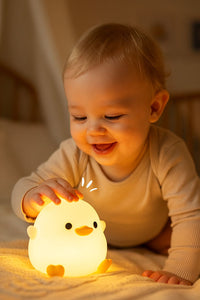 LumiCaneton™ – Veilleuse Bébé en Silicone Doux Veilleuse pour Bébé Bébé Ange 