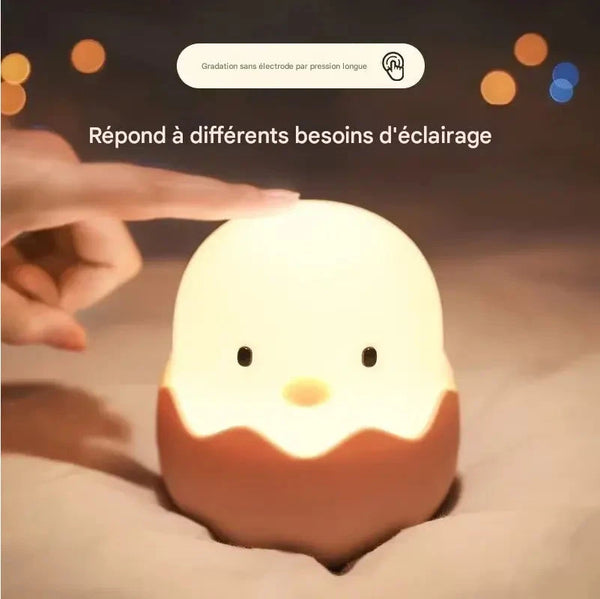 LumiChick-Veilleuse Poussin LED Veilleuse LED tactile Bébé Ange Lumière chaleureuse 