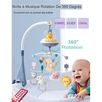 LumiMobile - Mobile Musical pour Bébé avec Lumières, Projection et Télécommande - Bébé Ange
