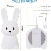 LumiRabbit™ - Veilleuse LED en Silicone Tactile Veilleuse LED tactile Bébé Ange 
