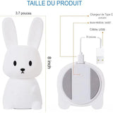 LumiRabbit™ - Veilleuse LED en Silicone Tactile Veilleuse LED tactile Bébé Ange 
