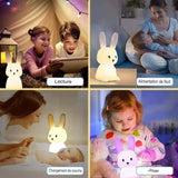 LumiRabbit™ - Veilleuse LED en Silicone Tactile Veilleuse LED tactile Bébé Ange 