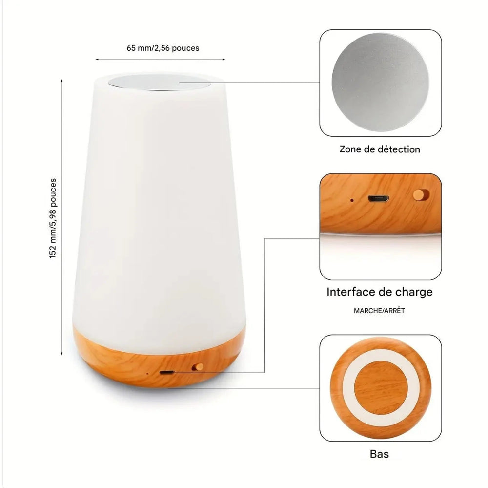 Veilleuse LED rechargeable 13 couleurs – Bébé Ange, photo 8