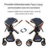 LuxBaby™ - Poussette de Luxe 3 en 1 pour Bébé - Bébé Ange