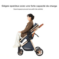 LuxBaby™ - Poussette de Luxe 3 en 1 pour Bébé - Bébé Ange