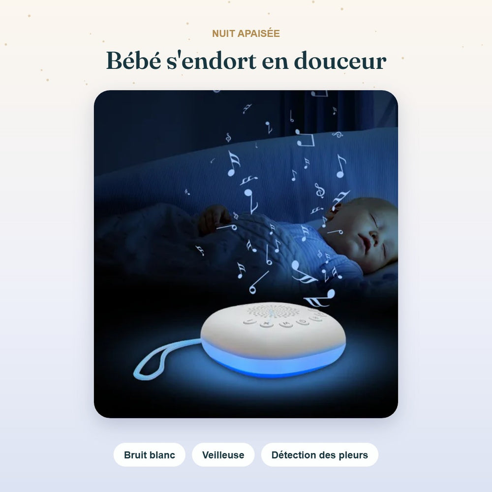 Bébé qui s'endort avec la machine à bruit blanc Nuage