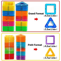 MagnaBuild - Blocs de Construction Magnétiques pour Enfants, Grand et Petit Format - Bébé Ange