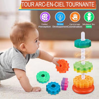 RainbowSpin™-Tour Arc-en-Ciel Rotative Montessori - Bébé Ange