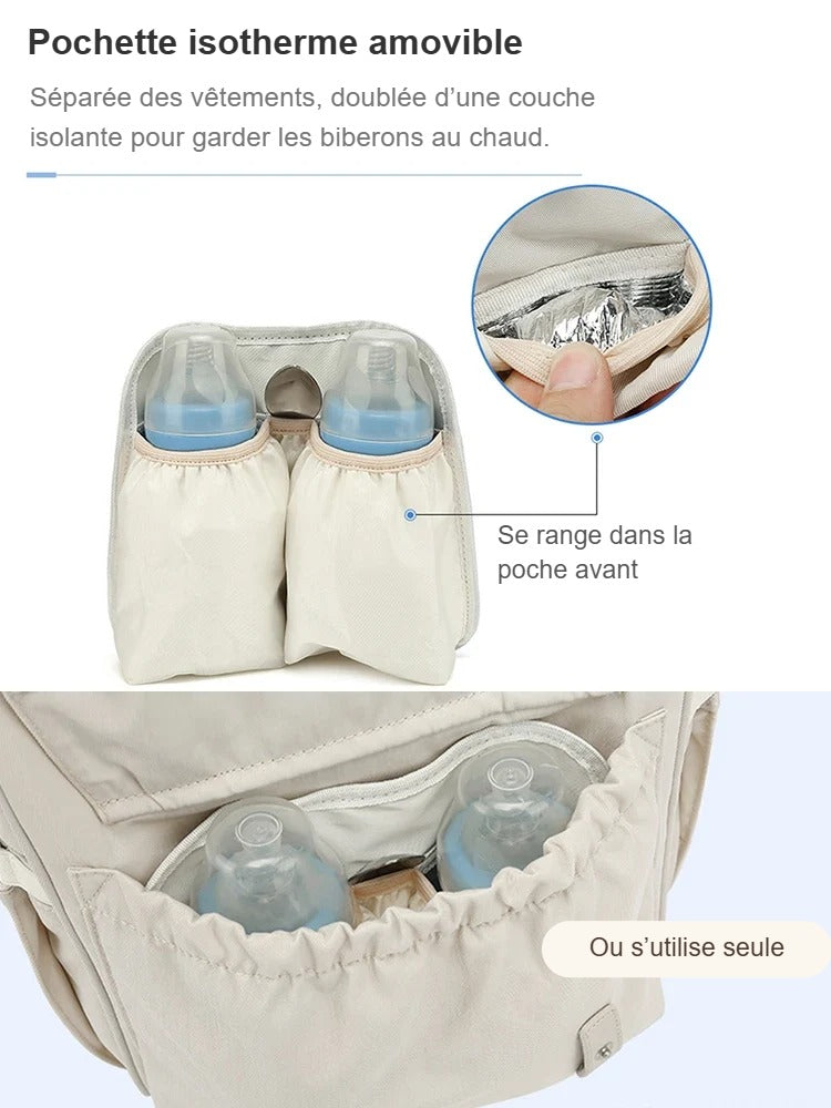 Pochette isotherme amovible pour biberons