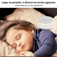 SomniLight™ Veilleuse & Bruit Blanc Nomade Veilleuse & Machine à Bruit Blanc Bébé Ange 
