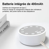 SomniLight™ Veilleuse & Bruit Blanc Nomade Veilleuse & Machine à Bruit Blanc Bébé Ange 