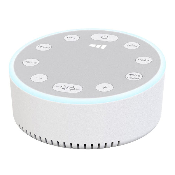 SomniLight™ Veilleuse & Bruit Blanc Nomade Veilleuse & Machine à Bruit Blanc Bébé Ange Blanc 