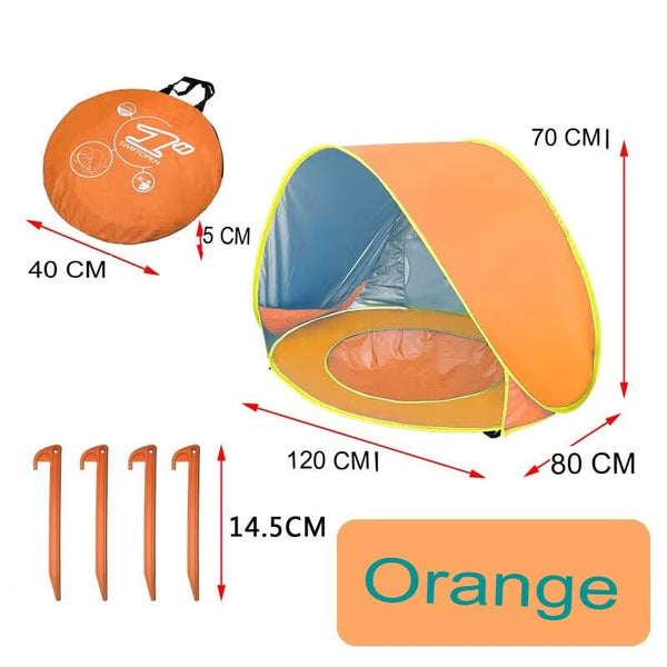 SunGuard™ – Tente de Plage pour Bébés avec Piscine d’Ombre et Protection UV - Bébé Ange