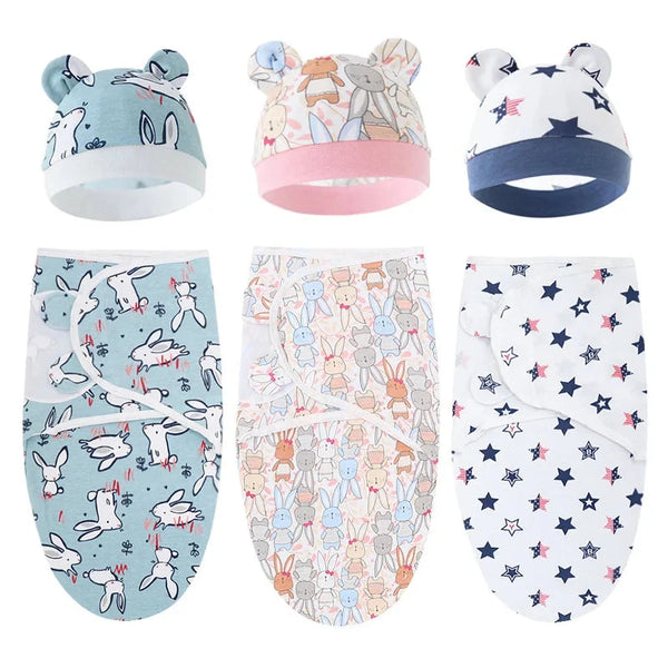 SwaddleDouce™-Gigoteuse d’Emmaillotage et Bonnet Gigoteuse d’emmaillotage bébé Bébé Ange 
