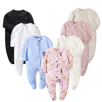 SweetBloom - Barboteuse à Manches Longues en Coton pour Nouveau-Né (3-12 Mois) - Bébé Ange