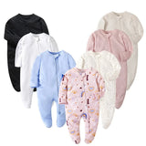 SweetBloom - Barboteuse à Manches Longues en Coton pour Nouveau-Né (3-12 Mois) - Bébé Ange