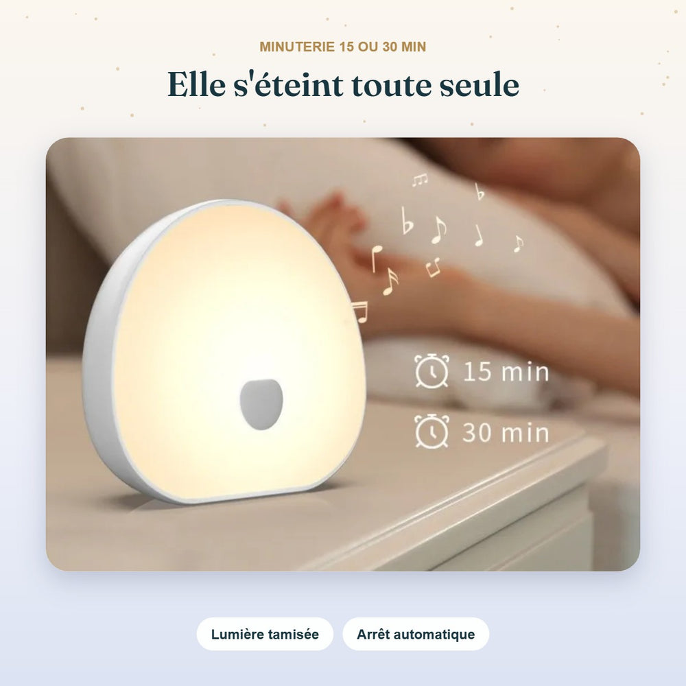 Veilleuse musicale Lumi avec minuterie 15 ou 30 minutes