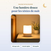 Veilleuse tactile Douceur Bébé Ange, lumière chaude pour les tétées de nuit